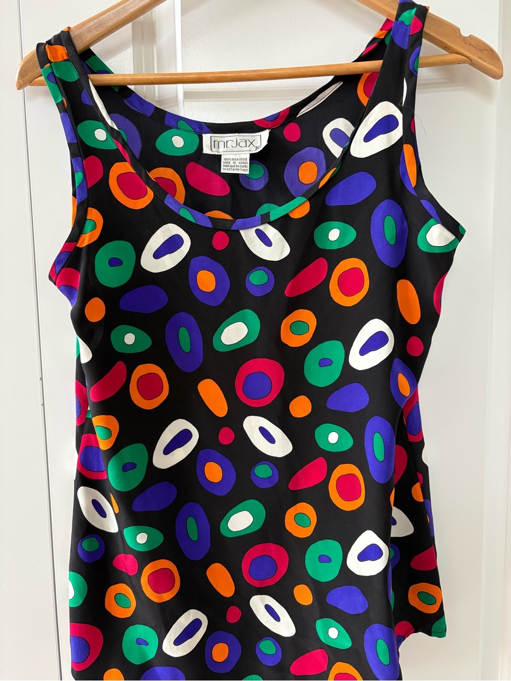 Silk geometric dot Tank Top Camisole Shell